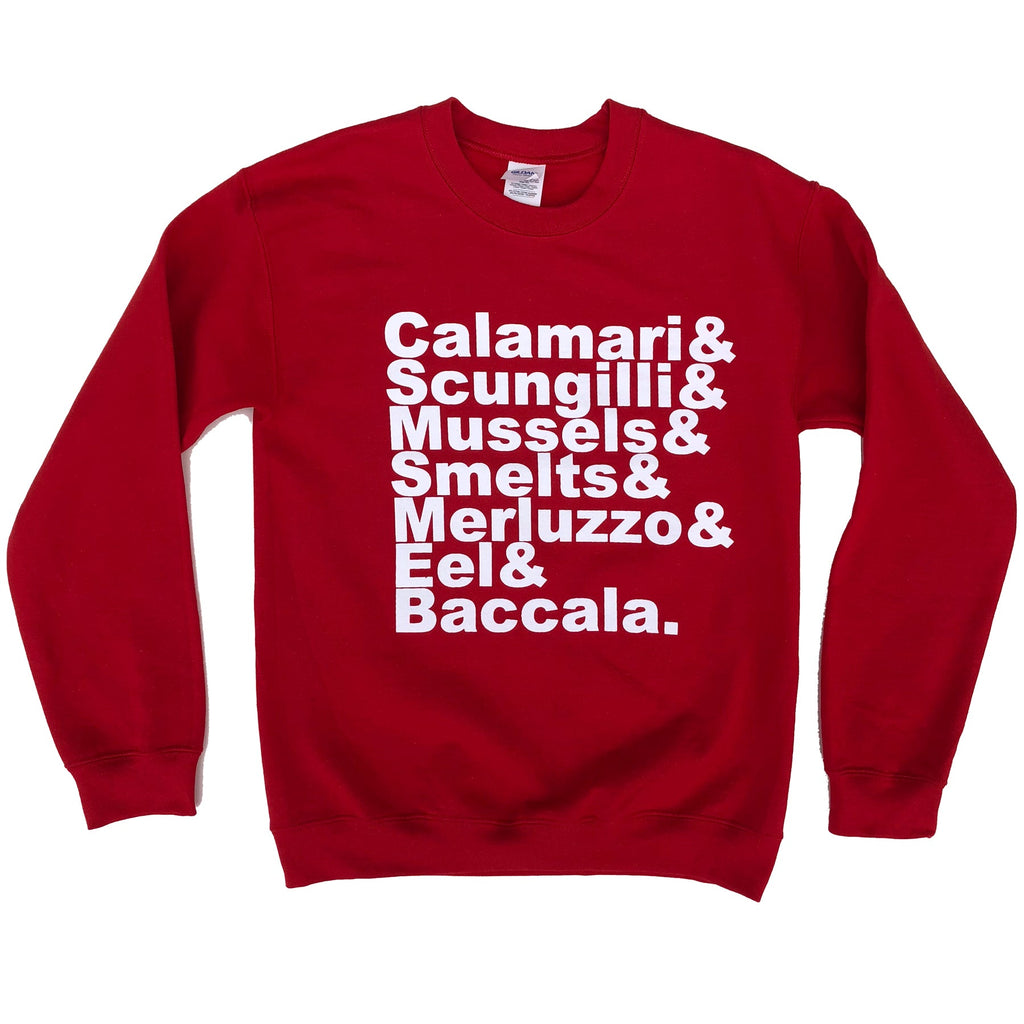 Seven Fishes Sweatshirt (Red)